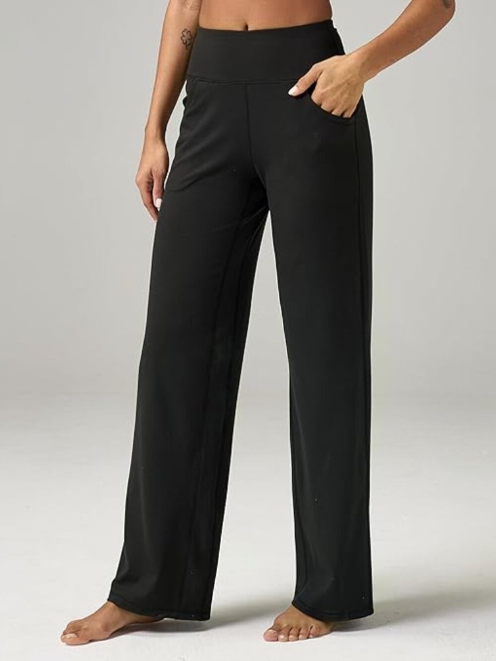 ESOFT Wide Leg Pants Women High-Waisted Yoga Work Dress Pants with Pockets